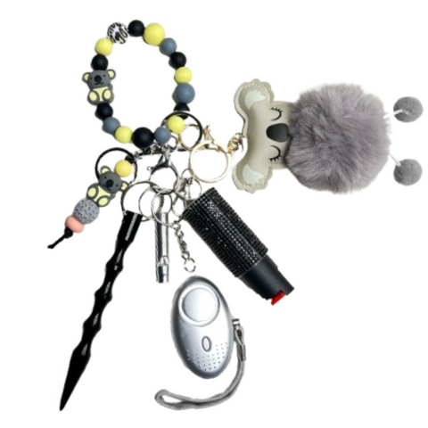 Koala Beaded Self Defense Keychain