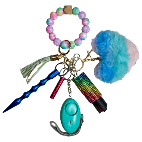 Celestial Fantasy Beaded Self Defense Keychain