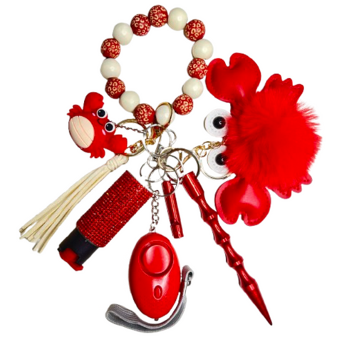 Crab Beaded Self Defense Keychain