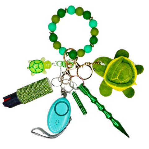 Turtle Beaded Self Defense Keychain