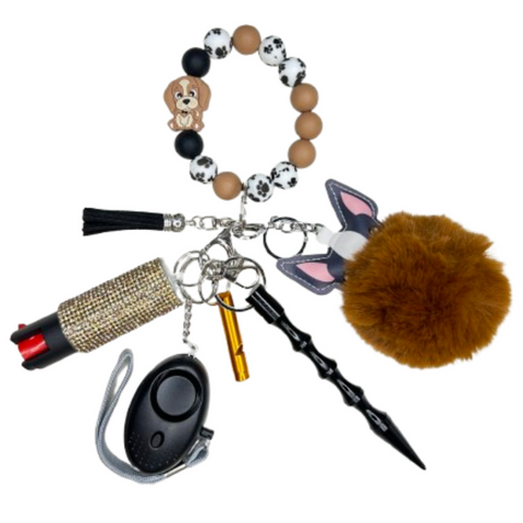 Dog Beaded Self Defense Keychain