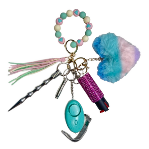 Sweetheart Beaded Self Defense Keychain