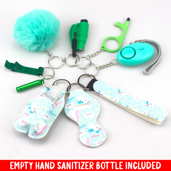 Unicorn Magic 9 PCS Safety Keychain Set Defense Queens