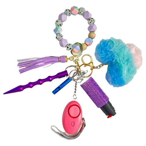 Jewel Fusion Beaded Self Defense Keychain