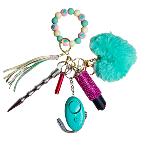 Sweetheart Beaded Self Defense Keychain