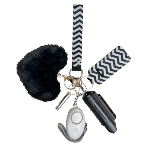 Black Chevron Self Defense Keychain - Defense Queens