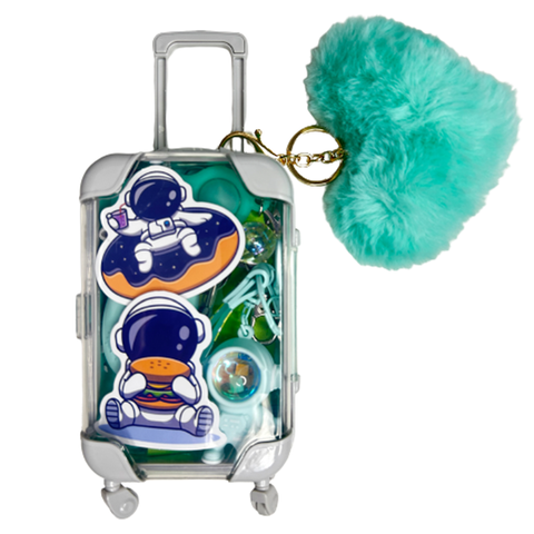 Green Astronaut Kids Safety Suitcase - Defense Queens