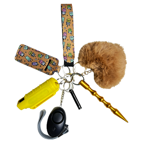 Boba Milk Tea Self Defense Keychain