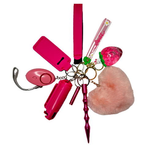 Strawberry Liquid Rabbit Charm Self Defense Keychain - Defense Queens