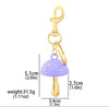 Purple Mushroom Charm Keychain