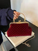 Burgundy Polkadot Evening Purse