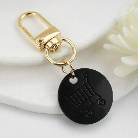 Shopping Cart Coin Keychain