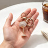 Champagne Wine Glass Bling Keychain