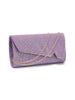 Purple Asymmetrical Clutch