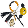 Halloween Bat Beaded Self Defense Keychain