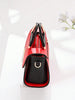 Black & Red Color Block Handbag