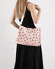 Pink Strawberry Double Pocket Tote Bag
