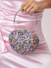 Colorful Stones Heart Purse