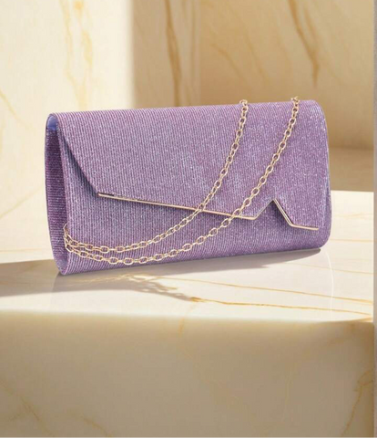 Purple Asymmetrical Clutch