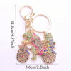 Frog on a Bicycle Bling Keychain