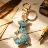 Blue Kangaroo Bling Keychain