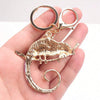 Colorful Chameleon Bling Keychain