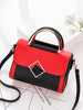 Black & Red Color Block Handbag