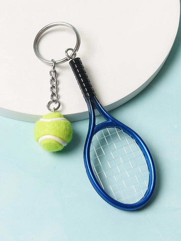 Tennis and Racket Charm Keychain
