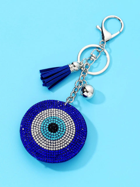 Evil Eye Tassel Charm Keychain