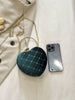 Glam Green Heart Handbag