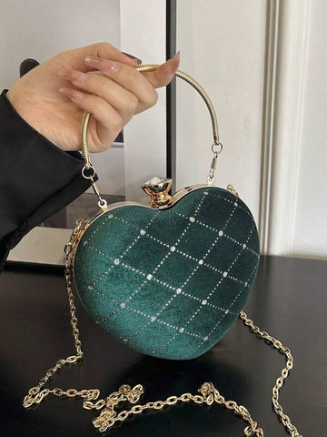 Glam Green Heart Handbag