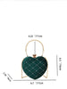 Glam Green Heart Handbag