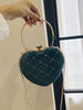 Glam Green Heart Handbag