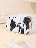 Cow Pattern Card Holder Keychain