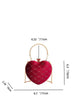 Glam Red Heart Handbag