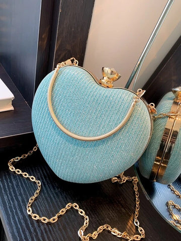 Blue Heart Handbag
