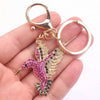 Pink Hummingbird Keychain