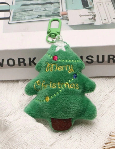 Merry Christmas Tree Plush Keychain