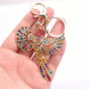 Vibrant Colorful Bird Bling Keychain