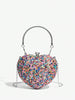 Colorful Stones Heart Purse