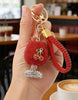 Red Cherry Wine Bling Keychain
