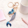 Blue Mermaid Bling Keychain
