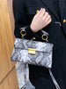Snake Print Gold Hardware Purse