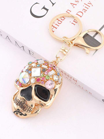Skull Gemstone Keychain