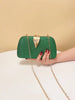 Green Gold Metal Leaf Evening Purse