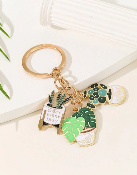 Crazy Plant Lady Mini Keychain