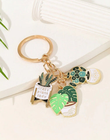Crazy Plant Lady Mini Keychain