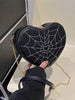 Heart Spider Web Crossbody Bag