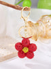 Red Bling Flower Keychain