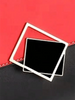 Black & Red Color Block Handbag